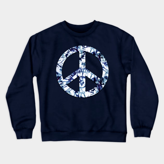 Spiral Tie Dye Peace Crewneck Sweatshirt by Nina May Design Studio